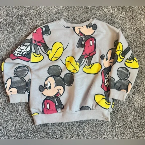 ZARA x Disney Toddler Kids Boys Mickey Mouse Pullover Sweatshirt. Size 4-5Y - Picture 2 of 3